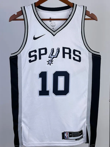 22-23 SA Spurs SOCHAN #10 White Top Quality Hot Pressing NBA Jersey