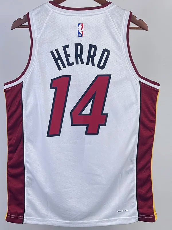 22-23 HEAT HERRO #14 White Top Quality Hot Pressing NBA Jersey