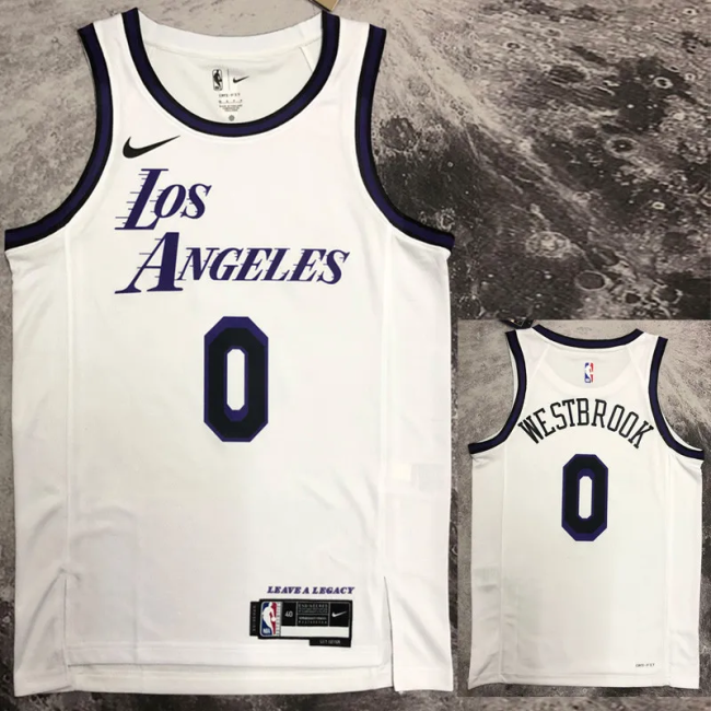 22-23 LAKERS WESTBROOK #0 White City Edition Top Quality Hot Pressing NBA Jersey