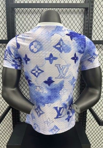 25-26 Real Madrid White Blue Special Edition Player Version Training Shirts *L