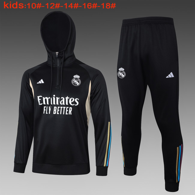 23-24 Real Madrid High Quality Kids Hoodie Jacket Tracksuit