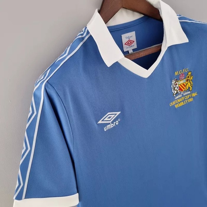 1981-1982 Manchester City Home Retro Soccer Jersey