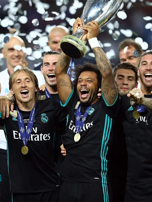 2017-2018 Real Madrid Away Player Version Retro Soccer Jersey