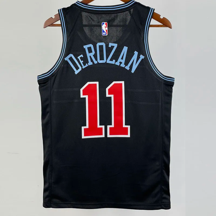 2019 BULLS DEROZAN #11 Black City Edition Top Quality Hot Pressing NBA Retro Jersey