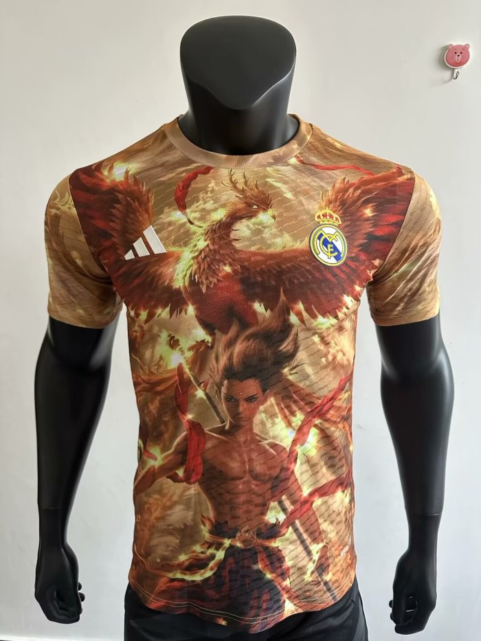 25-26 Real Madrid Orange Special Edition Player Version Soccer Jersey