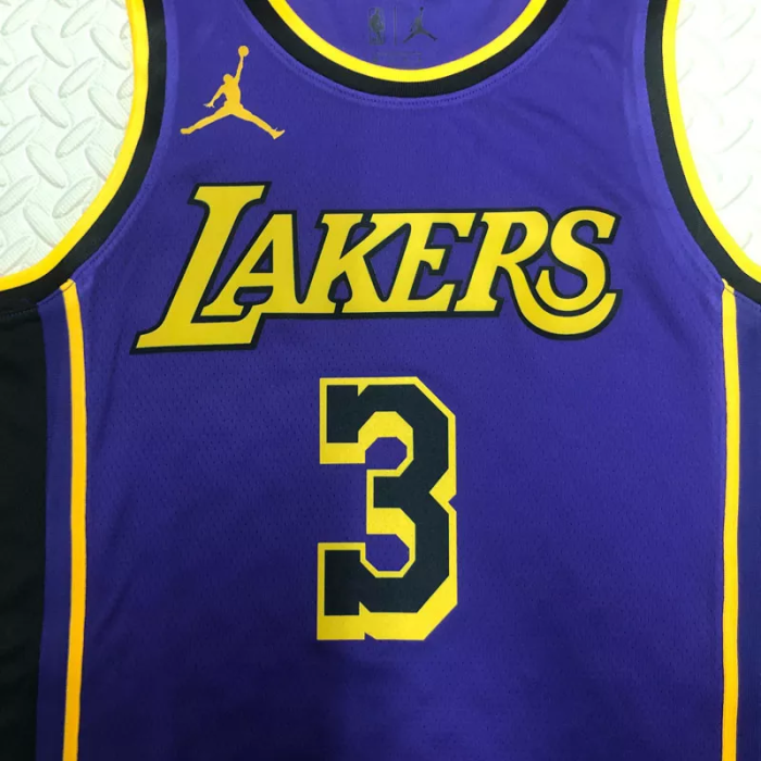 22-23 LAKERS DAVIS #3 Purple Top Quality Hot Pressing NBA Jersey (Trapeze Edition)