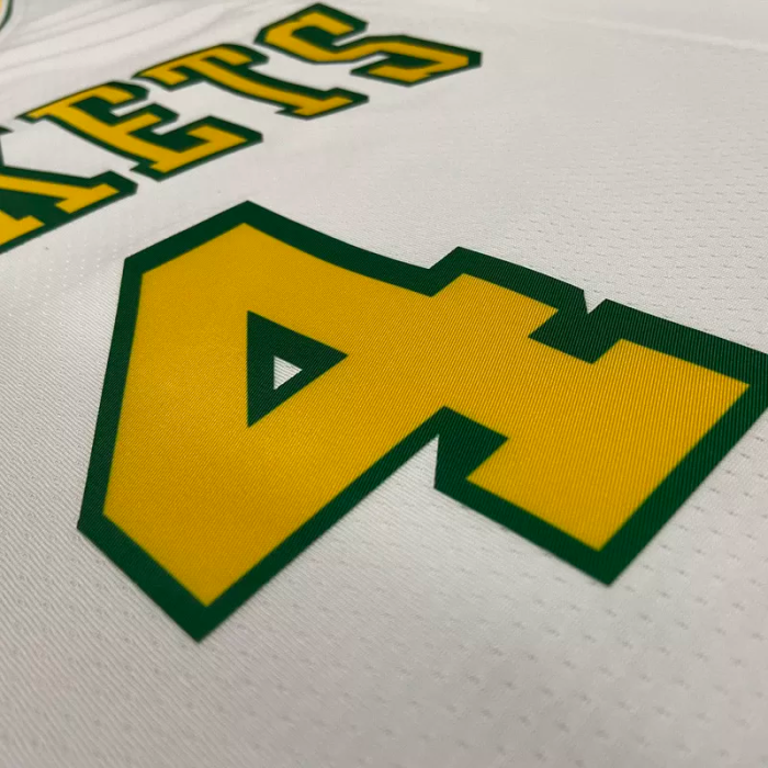 22-23 ROCKETS GREEN #4 White Top Quality Hot Pressing NBA Jersey (Retro Logo)