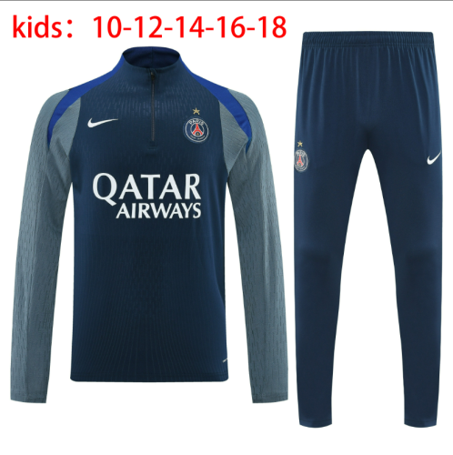 25-26 Paris Saint-Germain High Quality Kids Half Pull Tracksuit
