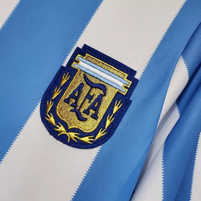 1986 Argentina Home Retro Soccer Jersey