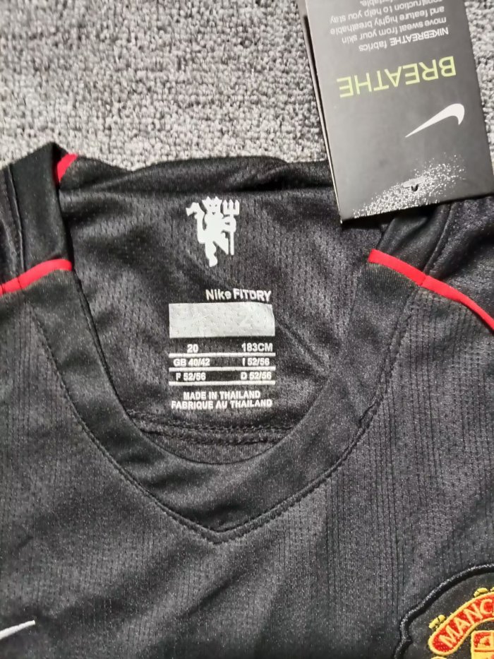 2007-2008 Manchester United Away Long sleeves Retro Kids Soccer Jersey