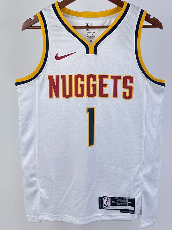 23-24 Nuggets PORTER JR. #1 White Top Quality Hot Pressing NBA Jersey