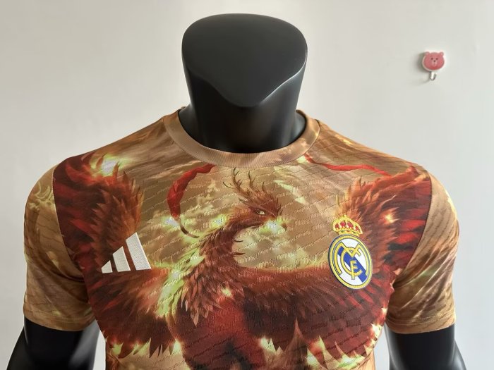 25-26 Real Madrid Orange Special Edition Player Version Soccer Jersey