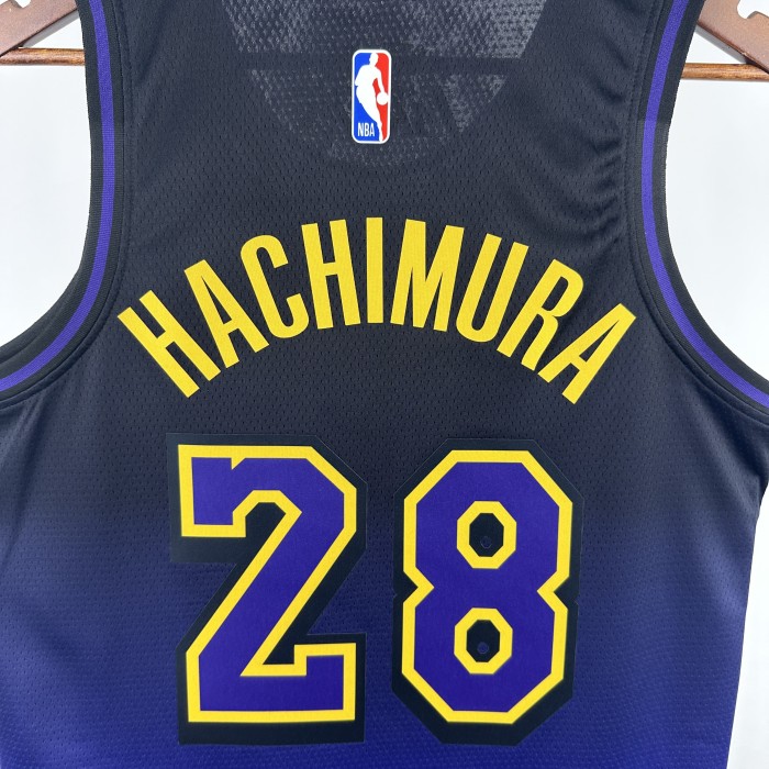 24-25 Lakers Hachimura #28 Top Quality Hot Pressing NBA Jersey