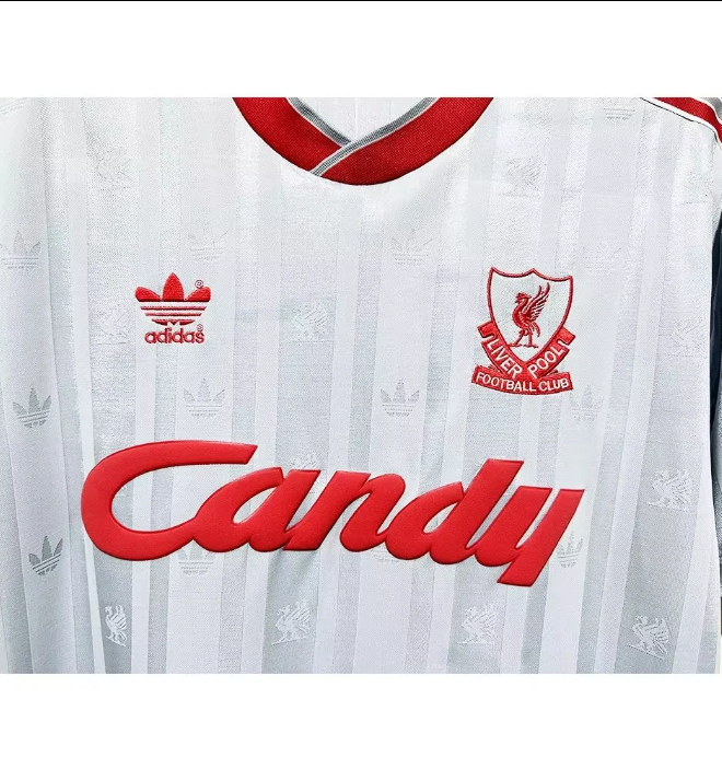 1988-1989 Liverpool Away Player Version Soccer Jersey