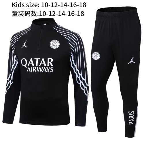 25-26 Paris Saint-Germain High Quality Kids Half Pull Tracksuit