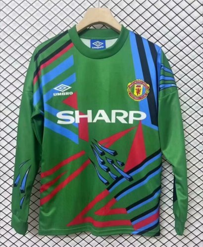 1992-1993 Manchester United GoalKeeper Long Sleeves Retro Soccer Jersey