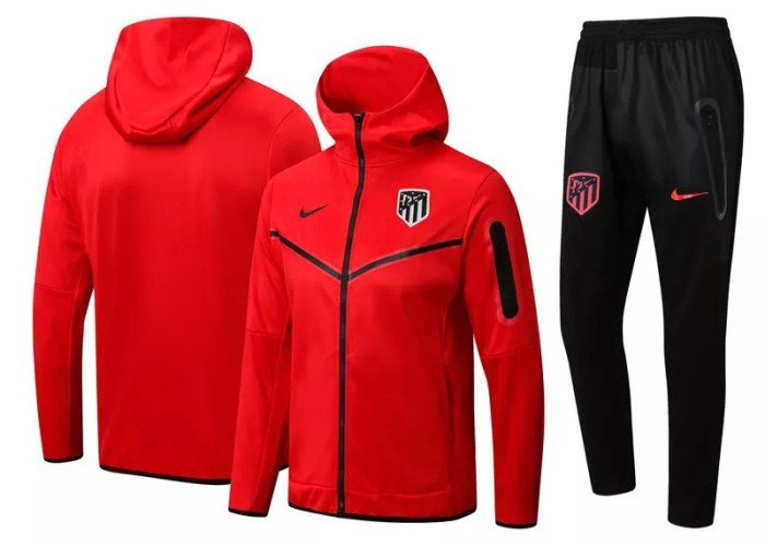 22-23 Atlético Madrid Red Hoodie Jacket Tracksuit#F390