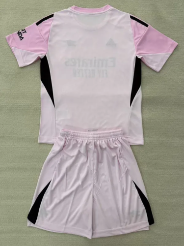 25-26 ARS Pink GoalKeeper Kids Soccer Jersey 1:1 Thai Quality