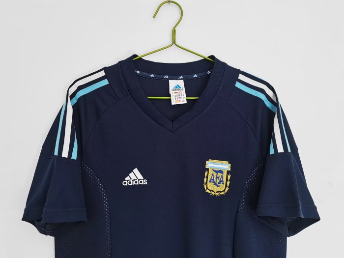 2002 Argentina Away Retro Soccer Jersey