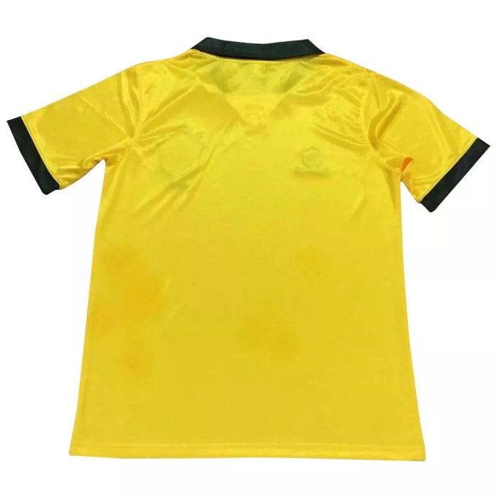 1988 Brazil Home Yellow Retro Soccer Jersey