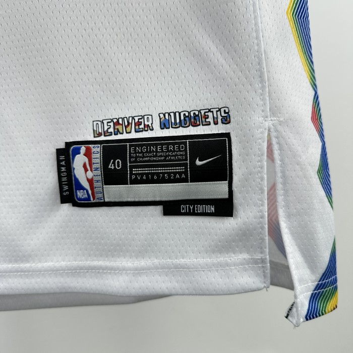 24-25 Nuggets WESTBROOK #4 White City Edition Top Quality Hot Pressing NBA Jersey