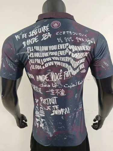 25-26 Manchester City Grey Red Limited Edition Player Version Soccer Jersey