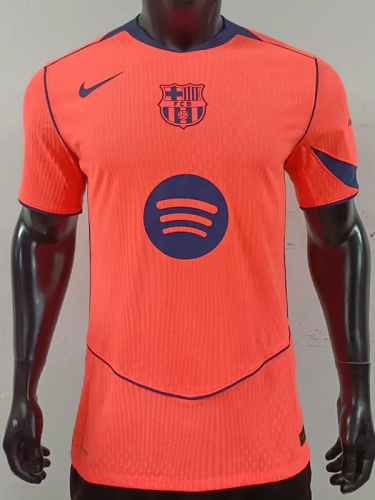 25-26 Barcelona Orange Player Version Soccer Jersey