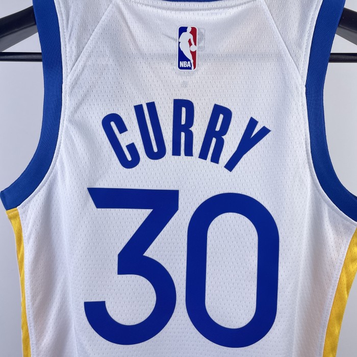 2023 WARRIORS CURRY #30 White Top Quality Hot Pressing Kids NBA Jersey