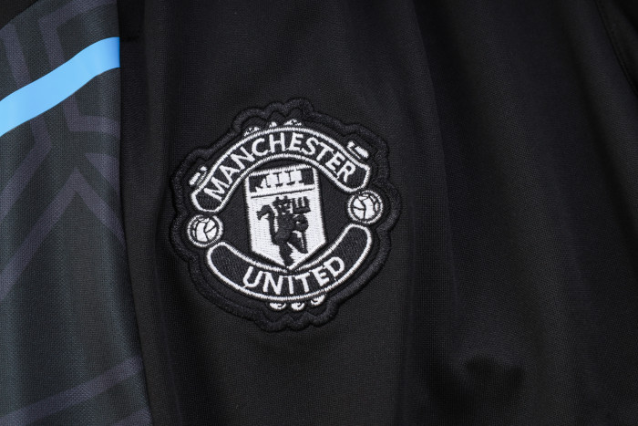 23-24 Manchester United High Quality Half Pull Tracksuit