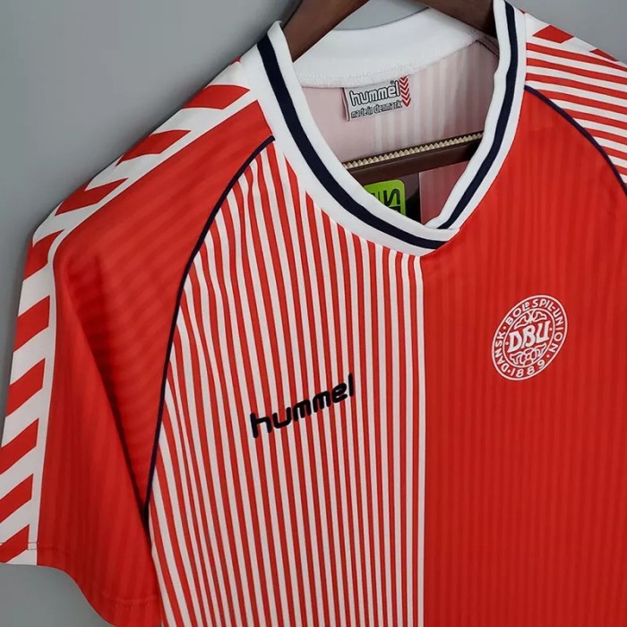 1986 Denmark Home Retro Soccer Jersey