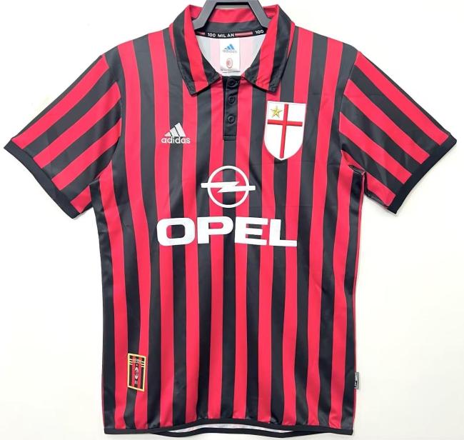 1999-2000 AC Milan Home Retro Soccer Jersey