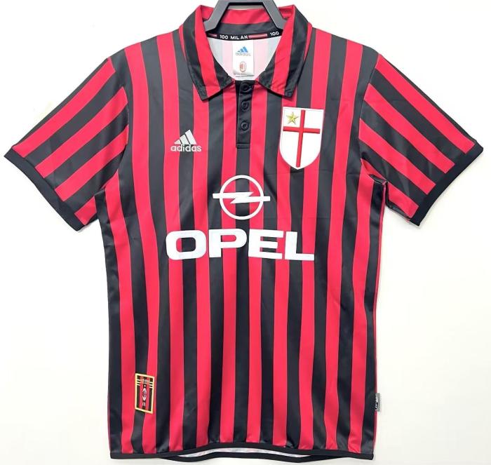 1999-2000 AC Milan Home Retro Soccer Jersey