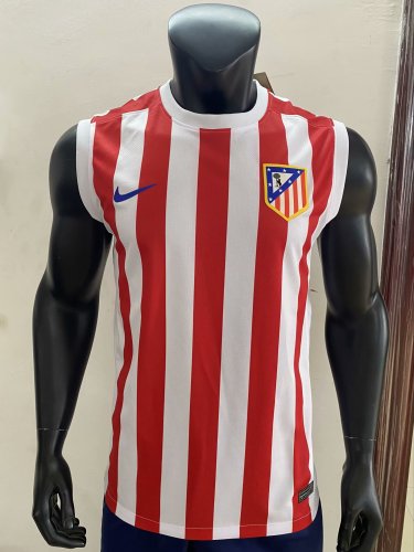 25-26 Atlético Madrid Home Fans Soccer Jersey 无袖
