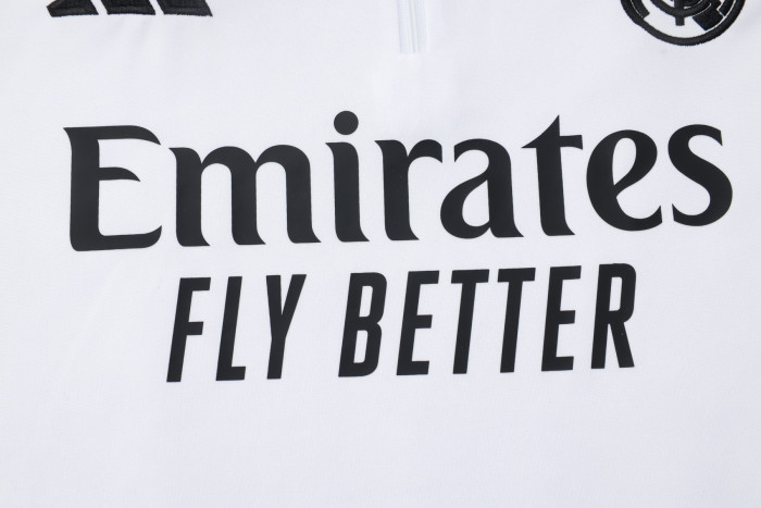 25-26 Real Madrid High Quality Half Pull Tracksuit