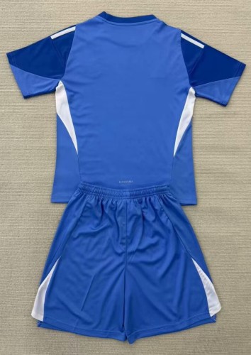 25-26 Real Madrid Blue GoalKeeper Kids Soccer Jersey