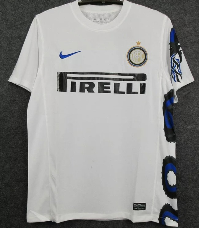 2010-2011 Inter Milan Away White Retro Soccer Jersey