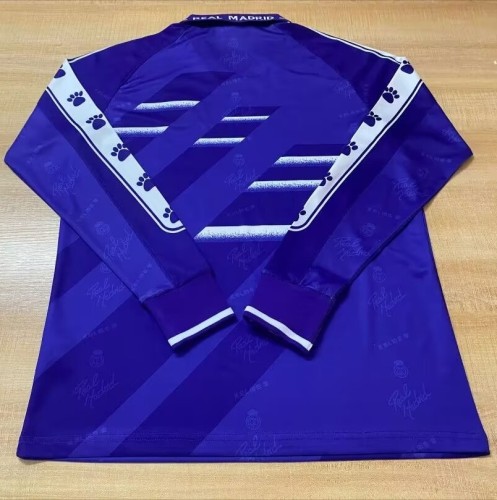 1994-1996 Real Madrid Away Long sleeves Retro Soccer Jersey