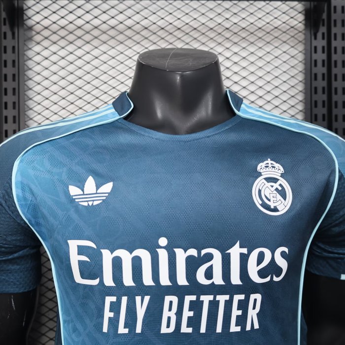 25-26 Real Madrid Blue Special Edition Player Version Soccer Jersey