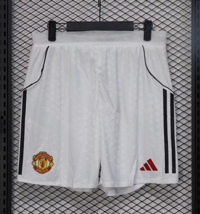 25-26 Manchester United Home Player Version Shorts Pants