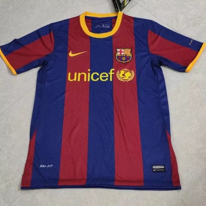 2010-2011 Barcelona Home Retro Soccer Jersey