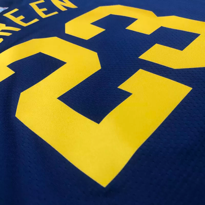 22-23 WARRIORS GREEN #23 Royal blue Top Quality Hot Pressing NBA Jersey (Trapeze Edition)