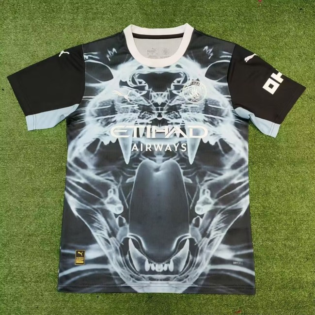 25-26 Manchester City Black Blue Concept Edition Fans Soccer Jersey