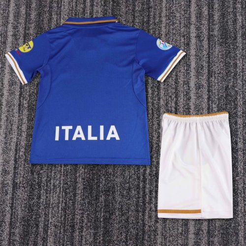 1996 Italy Home Retro Kids Soccer Jersey