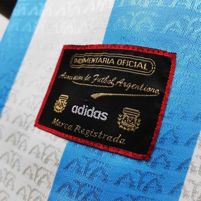 1994 Argentina Home Retro Soccer Jersey