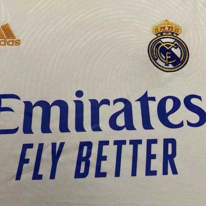21-22 Real Madrid 1:1 Home Fans Soccer Jersey