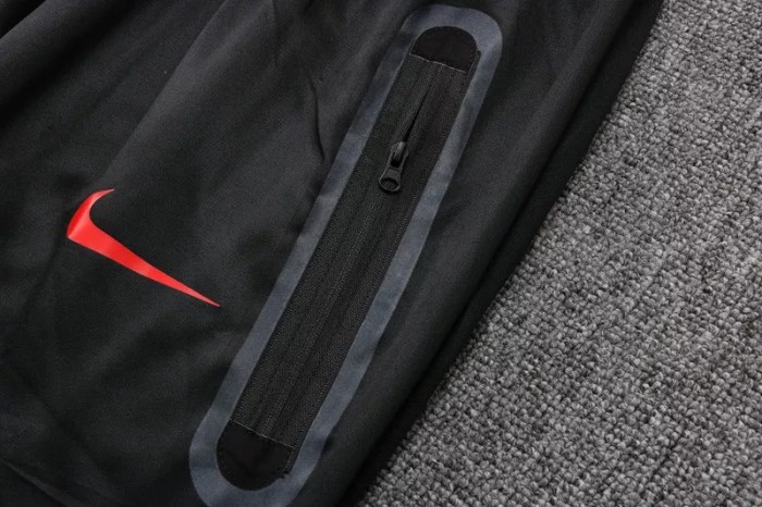 22-23 Paris Saint-Germain Red Hoodie Jacket Tracksuit#F396