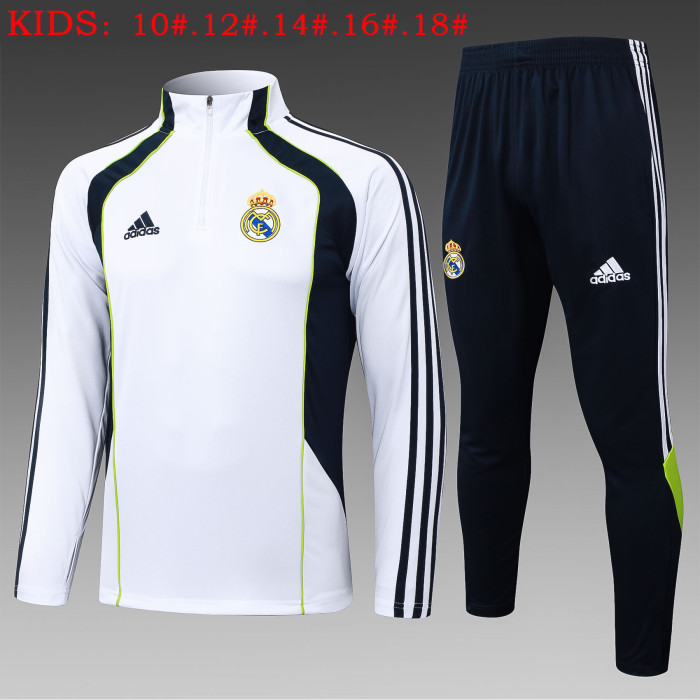 25-26 Real Madrid High Quality Kids Half Pull Tracksuit