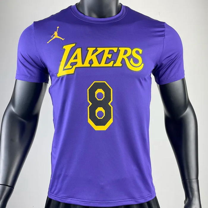 2023 LAKERS BRYANT #8 Purple Quick drying T-shirt (Trapeze Edition) 飞人版