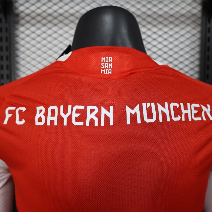 25-26 Bayern Home Long Sleeve Player Version Soccer Jersey (长袖球员)