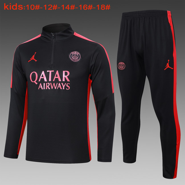 23-24 Paris Saint-Germain High Quality Kids Half Pull Tracksuit
